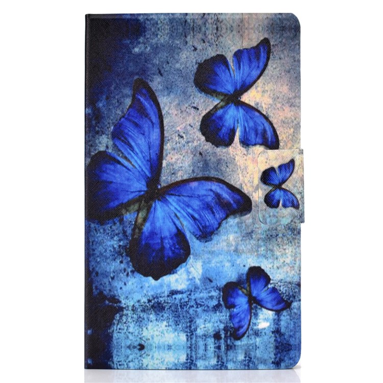 Shock-proof Pattern Printing Card Slot Stand PU Leather Tablet Shell for Huawei MediaPad T3 7.0 WiFi - Blue Butterflies-2