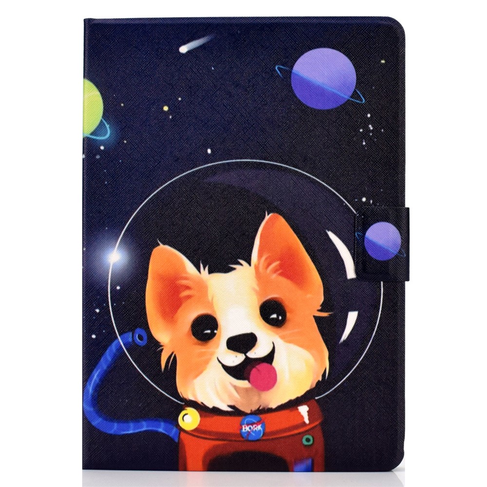 Shock-proof Pattern Printing Card Slot Stand PU Leather Tablet Case for Huawei MediaPad T3 10 - Aerospace Dog-2