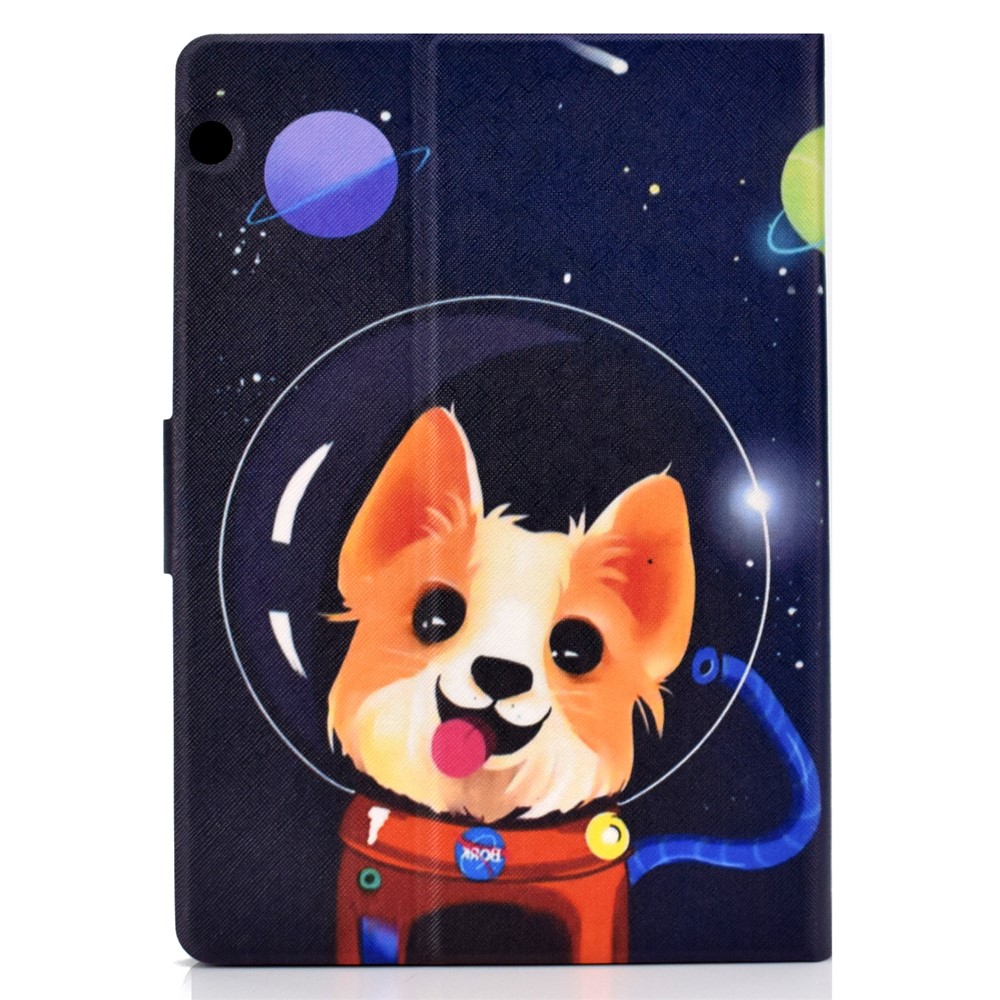 Shock-proof Pattern Printing Card Slot Stand PU Leather Tablet Case for Huawei MediaPad T3 10 - Aerospace Dog-3