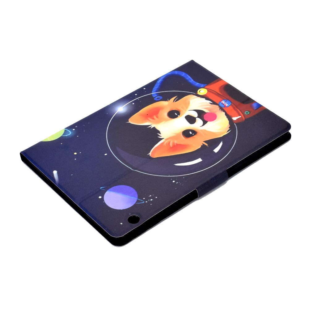 Shock-proof Pattern Printing Card Slot Stand PU Leather Tablet Case for Huawei MediaPad T3 10 - Aerospace Dog-6