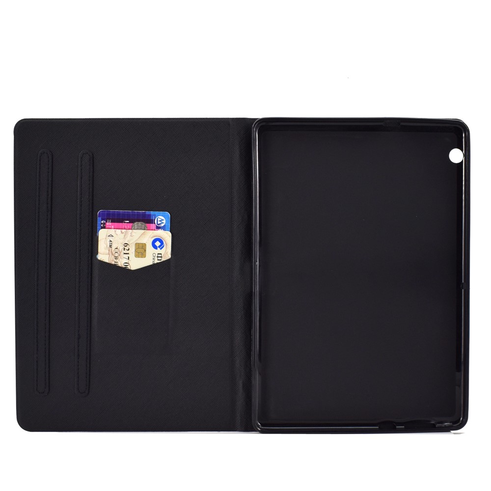 Shock-proof Pattern Printing Card Slot Stand PU Leather Tablet Case for Huawei MediaPad T3 10 - Aerospace Dog-7