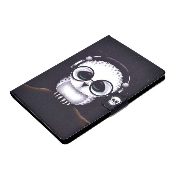 Support De Fente Pour Carte D'impression De Motif Antichoc Support Étui En Cuir PU Pour Huawei Mediapad T3 10 - Hibou Portant Des Écouteurs-5