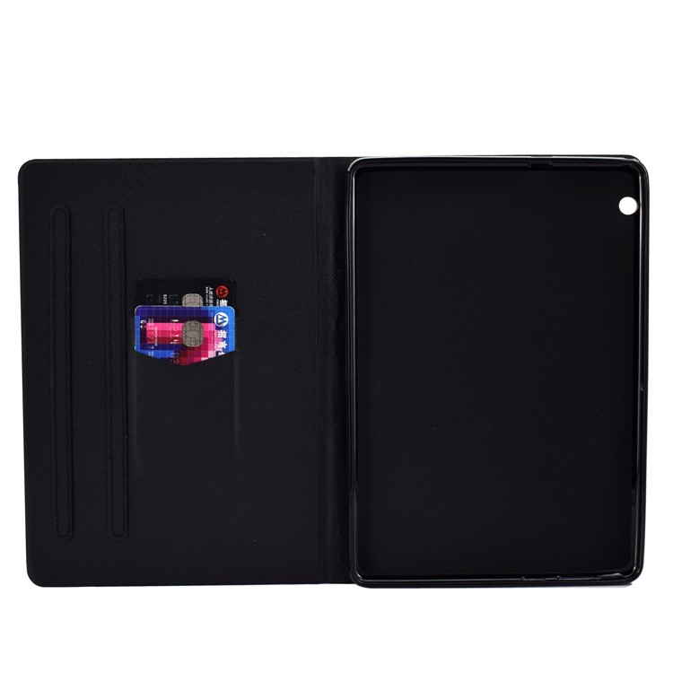 Shock-proof Pattern Printing Card Slot Stand PU Leather Tablet Case for Huawei MediaPad T3 10 - Fox-7