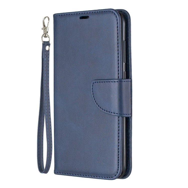 pu Leather Wallet Stand Téléphone Couverture Pour Huawei Y7 (2019) / Y7 Prime (2019) - Bleu