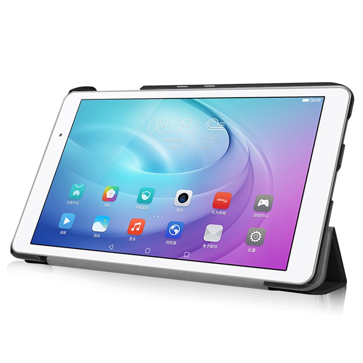 Tri-fold Stand Leather Smart Case for Huawei MediaPad T2 10.0 Pro - Black-3