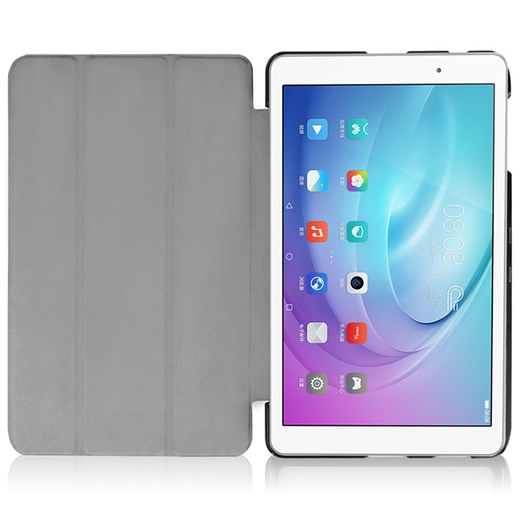 Tri-fold Stand Leather Tablet Shell for Huawei MediaPad T2 10.0 Pro - Red-7