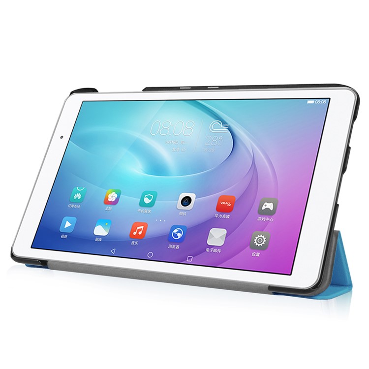 Tri-fold Smart Leather Stand Cover for Huawei MediaPad T2 10.0 Pro - Baby Blue-3