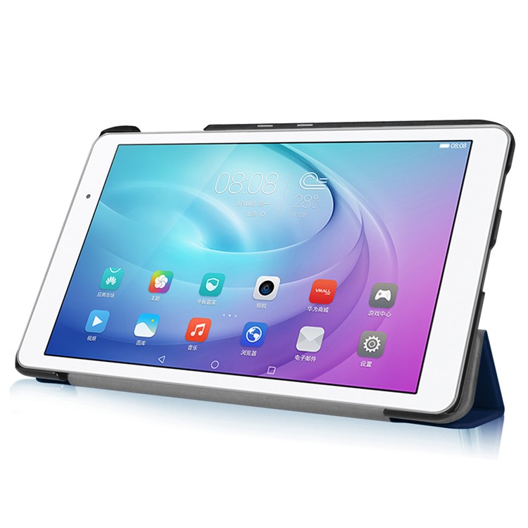 Tri-fold Smart Leather Stand Shell for Huawei MediaPad T2 10.0 Pro - Dark Blue-3
