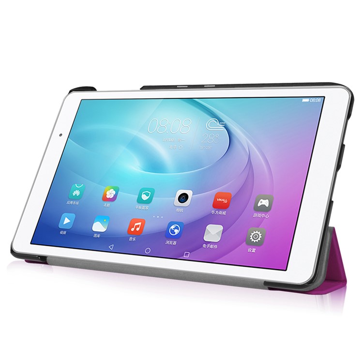 Tri-fold PU Leather Smart Case for Huawei MediaPad T2 10.0 Pro - Purple-3