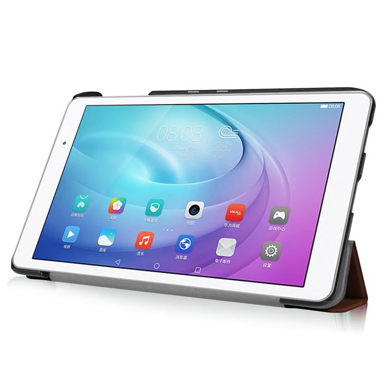 Tri-fold Stand PU Leather Smart Cover for Huawei MediaPad T2 10.0 Pro - Brown-3