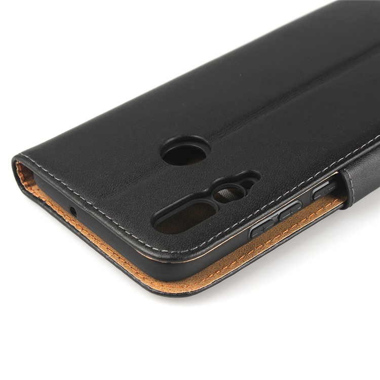 Genuine Leather Wallet Phone Cover for Huawei P Smart (2019) / Nova Lite 3 (Japan) - Black-11