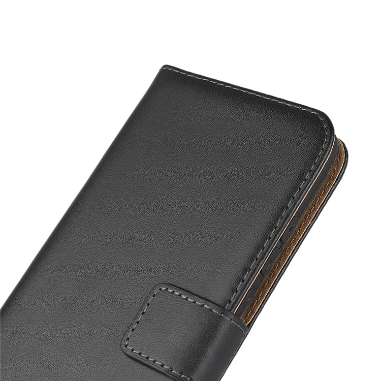 Genuine Leather Wallet Phone Cover for Huawei P Smart (2019) / Nova Lite 3 (Japan) - Black-8