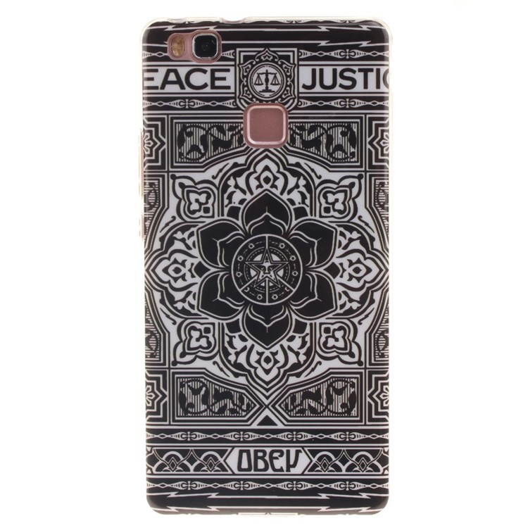IMD TPU Soft Back Case for Huawei P9 Lite - Mandala Flower-1