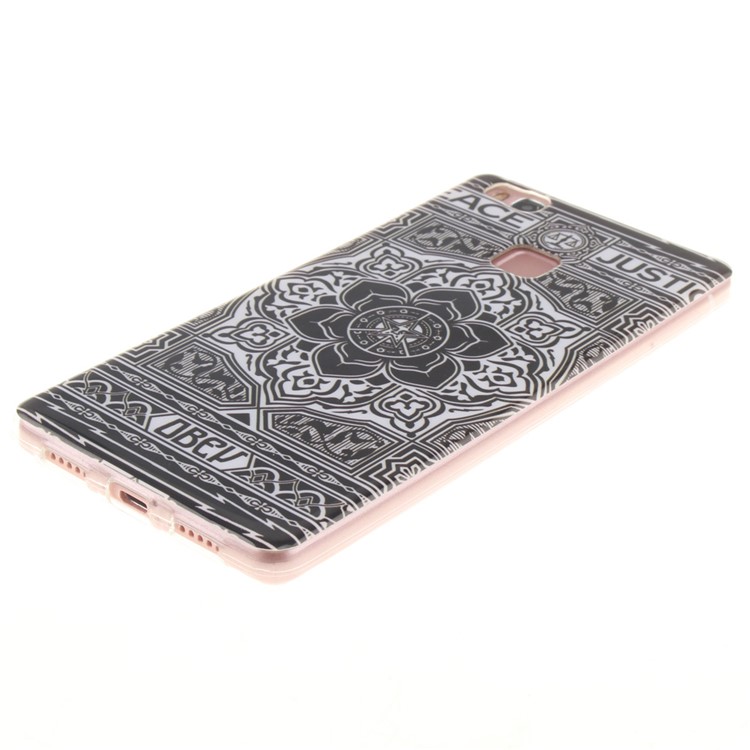 IMD TPU Soft Back Case for Huawei P9 Lite - Mandala Flower-3