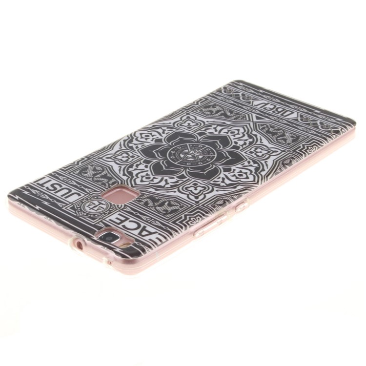 IMD TPU Soft Back Case for Huawei P9 Lite - Mandala Flower-4