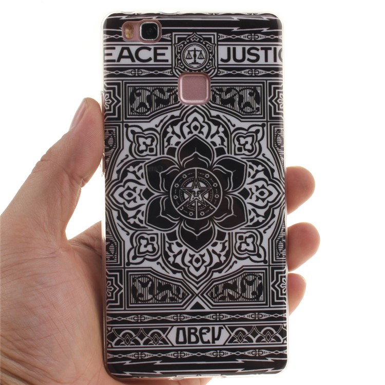 IMD TPU Soft Back Case for Huawei P9 Lite - Mandala Flower-5