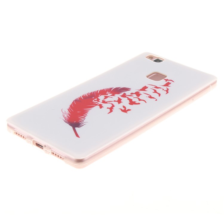 IMD TPU Back Protective Case for Huawei P9 Lite - Feather and Bird-3