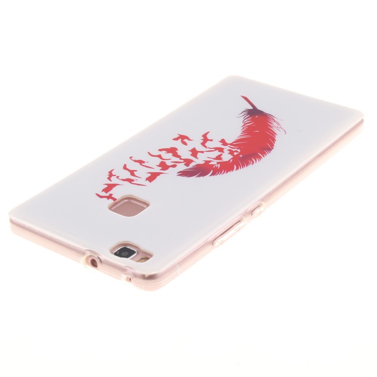 IMD TPU Back Protective Case for Huawei P9 Lite - Feather and Bird-4