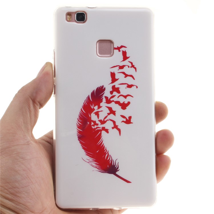 IMD TPU Back Protective Case for Huawei P9 Lite - Feather and Bird-5