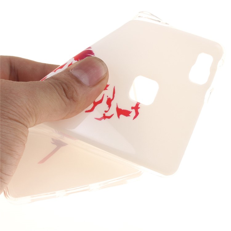 IMD TPU Back Protective Case for Huawei P9 Lite - Feather and Bird-6
