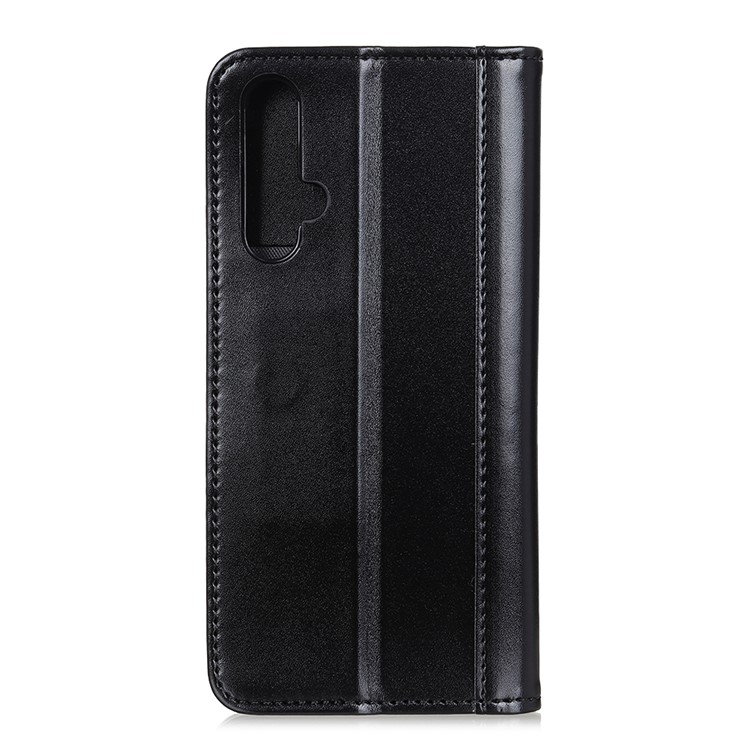 Auto-absorbed Split Leather Wallet Case for Huawei Honor 20 - Black-3