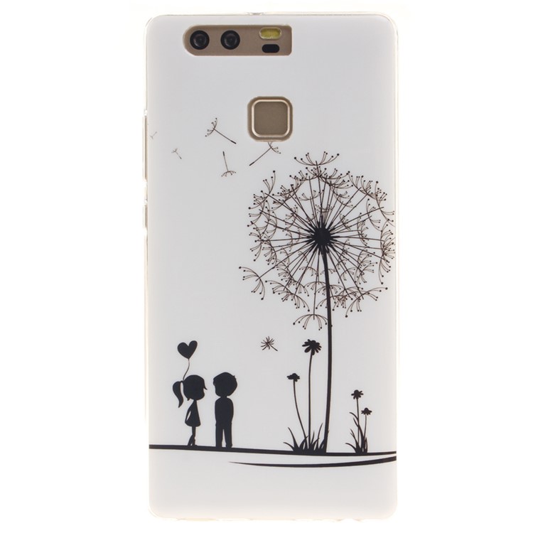 IMD TPU Back Phone Shell for Huawei P9 - Dandelion and Lover-1