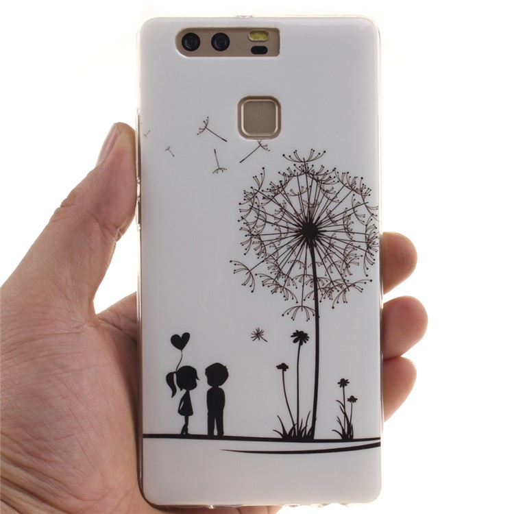 IMD TPU Back Phone Shell for Huawei P9 - Dandelion and Lover-5