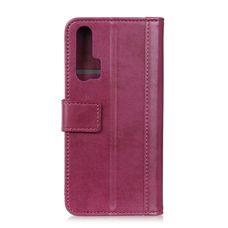 Elephant Texture Wallet Stand PU Leather Phone Cover for Huawei Honor 20 Pro - Red-3