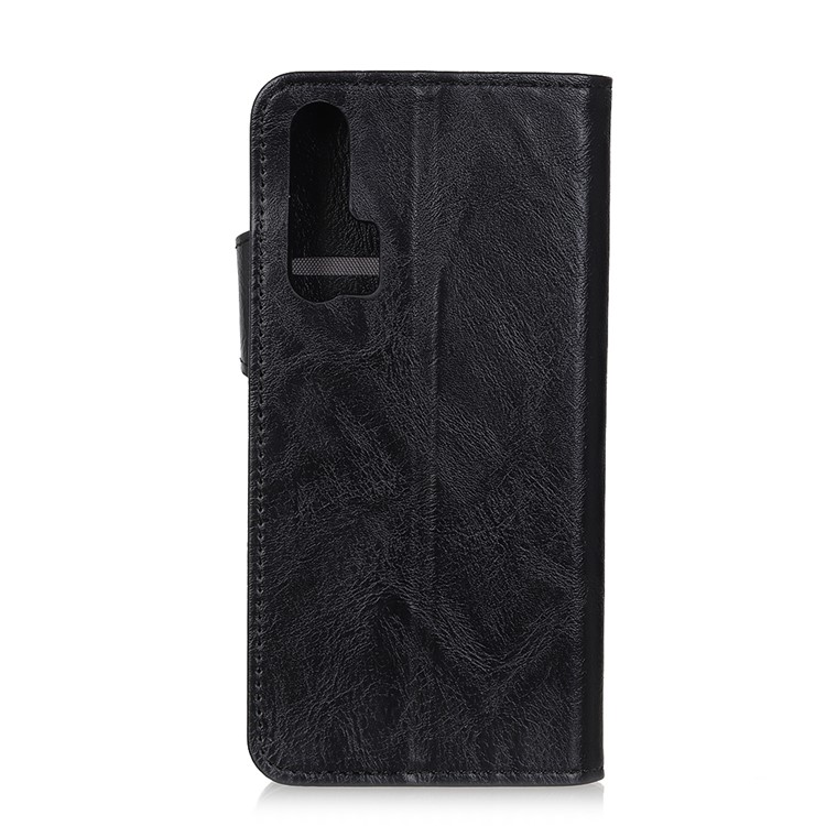 S-shape PU Leather Stand Mobile Case for Huawei Honor 20 Pro - Black-3