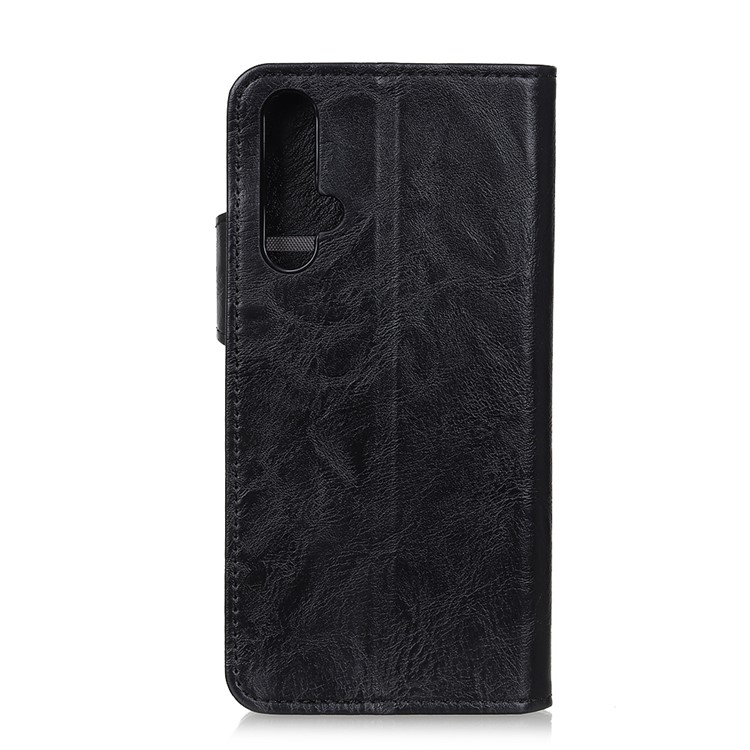 S-shape PU Leather Phone Cover with Stand for Huawei Honor 20 - Black-3