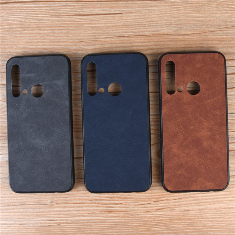 PU Leather Coated TPU + PC Back Phone Shell for Huawei P20 lite (2019) / Nova 5i - Dark Grey-6