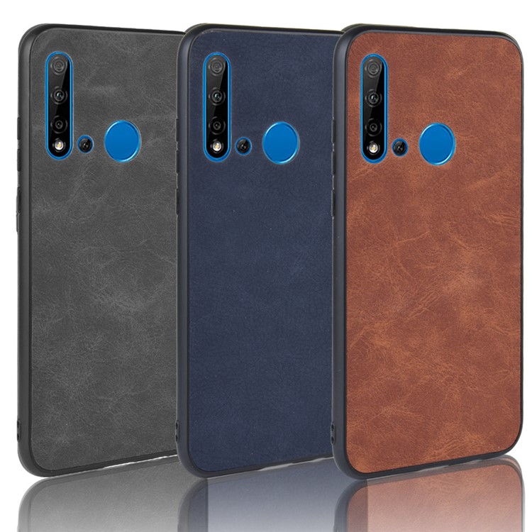 PU Leather Coated TPU + PC Back Phone Shell for Huawei P20 lite (2019) / Nova 5i - Dark Grey-7