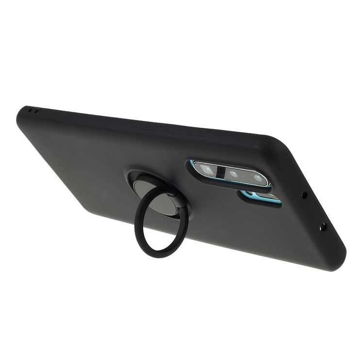 All-wrapped Silicone Kickstand Phone Shell for Huawei P30 Pro - Black-6