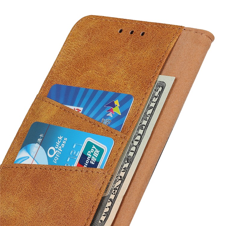 Vintage Style Leather Wallet Case for Huawei P20 lite (2019) - Brown-10