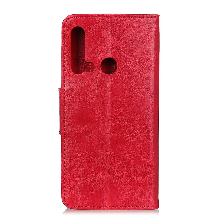 Crazy Horse Leather Wallet Case for Huawei P20 lite (2019) - Red-3