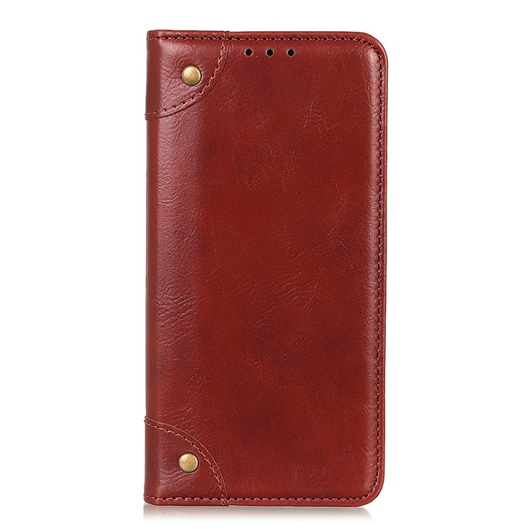 Crazy Horse Auto-absorbed Split Leather Wallet Phone Case for Huawei P20 lite (2019)/nova 5i - Brown-3