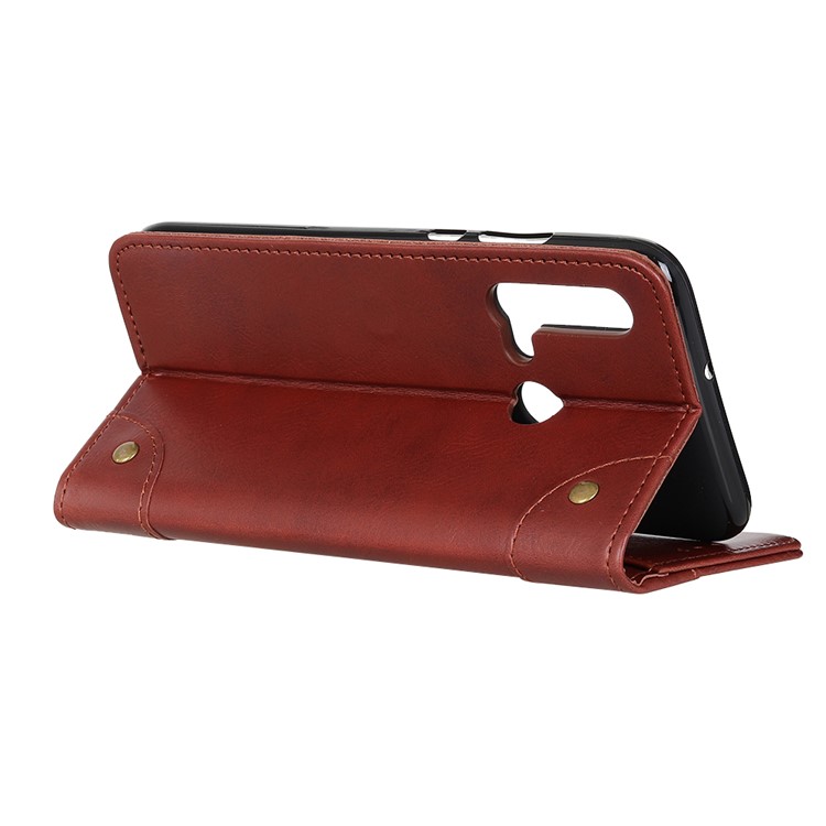 Crazy Horse Auto-absorbed Split Leather Wallet Phone Case for Huawei P20 lite (2019)/nova 5i - Brown-8