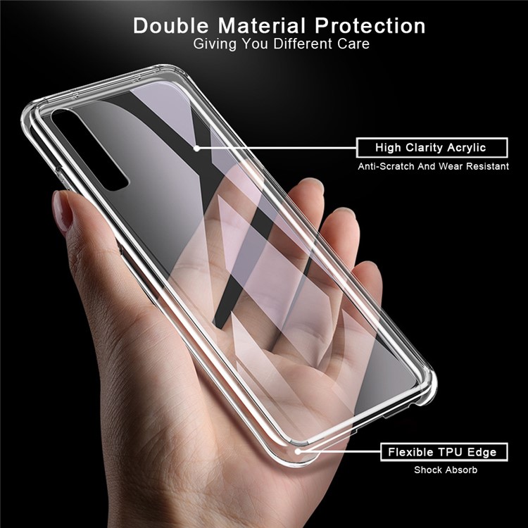 Clear Acrylic + TPU Hybrid Phone Protective Shell for Huawei P30-3