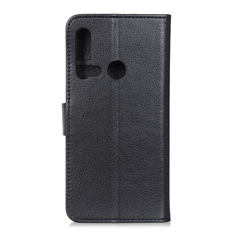 Litchi Skin Leather Wallet Stand Case for Huawei P20 lite (2019) - Black-10