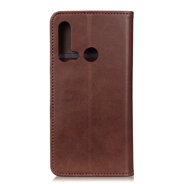 Auto-absorbed Split Leather Wallet Case for Huawei P20 lite (2019) - Coffee-7