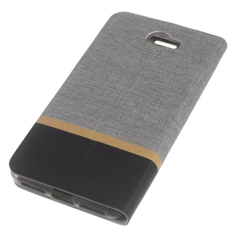 Cross Grain Card Holder Leather Flip Cover for Huawei Y5II / Y5II - Grey-3
