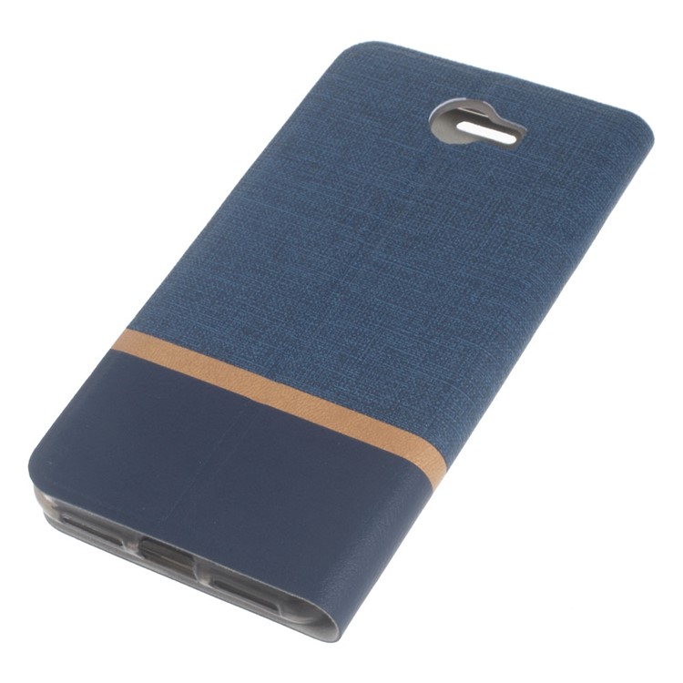 Cross Texture Card Holder Leather Stand Shell for Huawei Y5II / Y5II - Blue-3