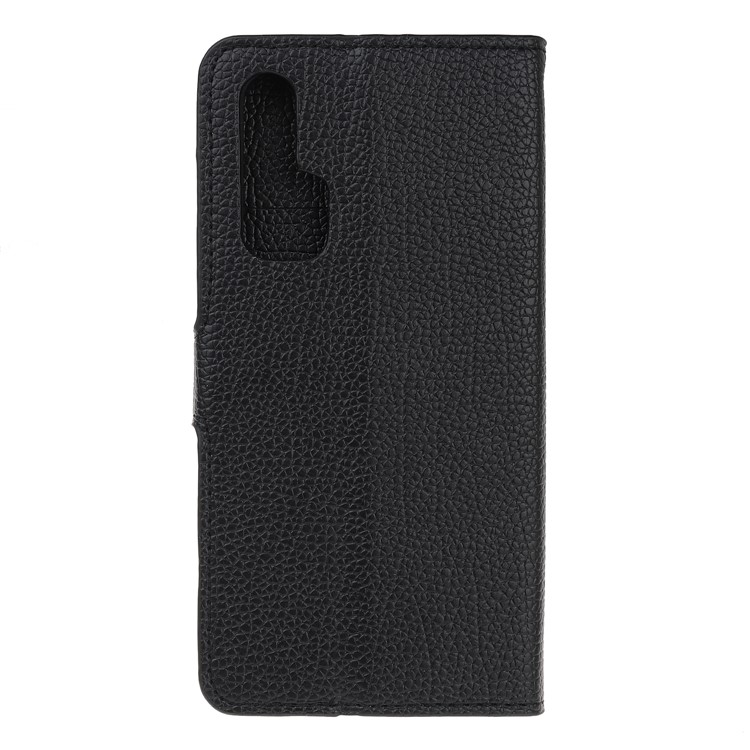 Billetera De Piel Litchi Con Estuche Para Huawei Honor 20 Pro - Negro-2