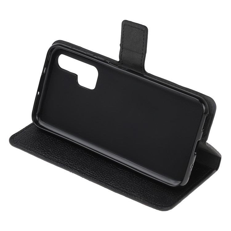 Billetera De Piel Litchi Con Estuche Para Huawei Honor 20 Pro - Negro-5