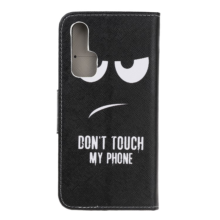 Pattern Printing Cross Texture Leather Wallet Case for Huawei Honor 20 Pro - Do not Touch My Phone-3