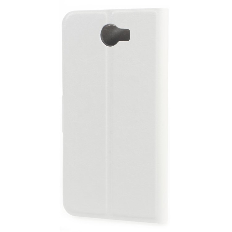 Crazy Horse PU Leather Stand Cover for Huawei Y5II / Y5II - White-2