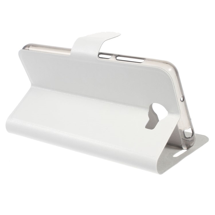 Crazy Horse PU Leather Stand Cover for Huawei Y5II / Y5II - White-4