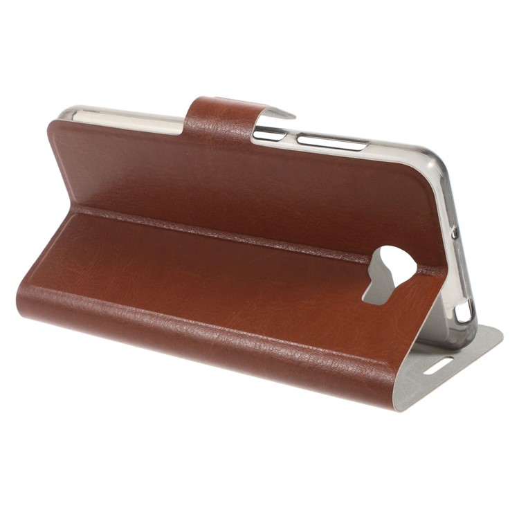 Crazy Horse PU Leather Phone Cover for Huawei Y5II / Y5II - Brown-6