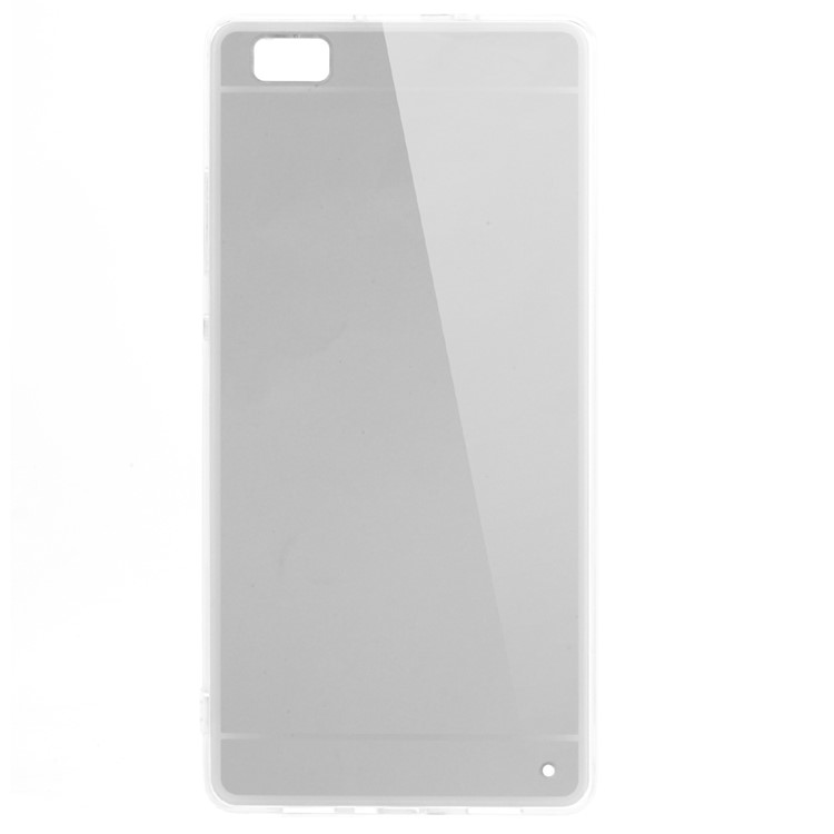Mirror Effect Acrylic Back TPU Edges Case for Huawei P8 Lite - Silver-2