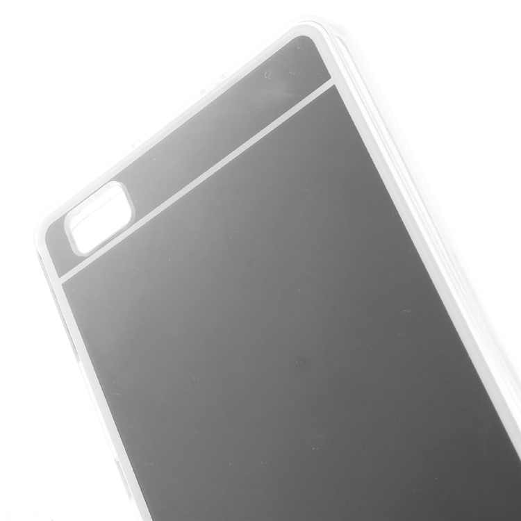 Mirror Effect Acrylic Back TPU Edges Case for Huawei P8 Lite - Silver-5